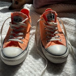 Neon orange women’s converse
